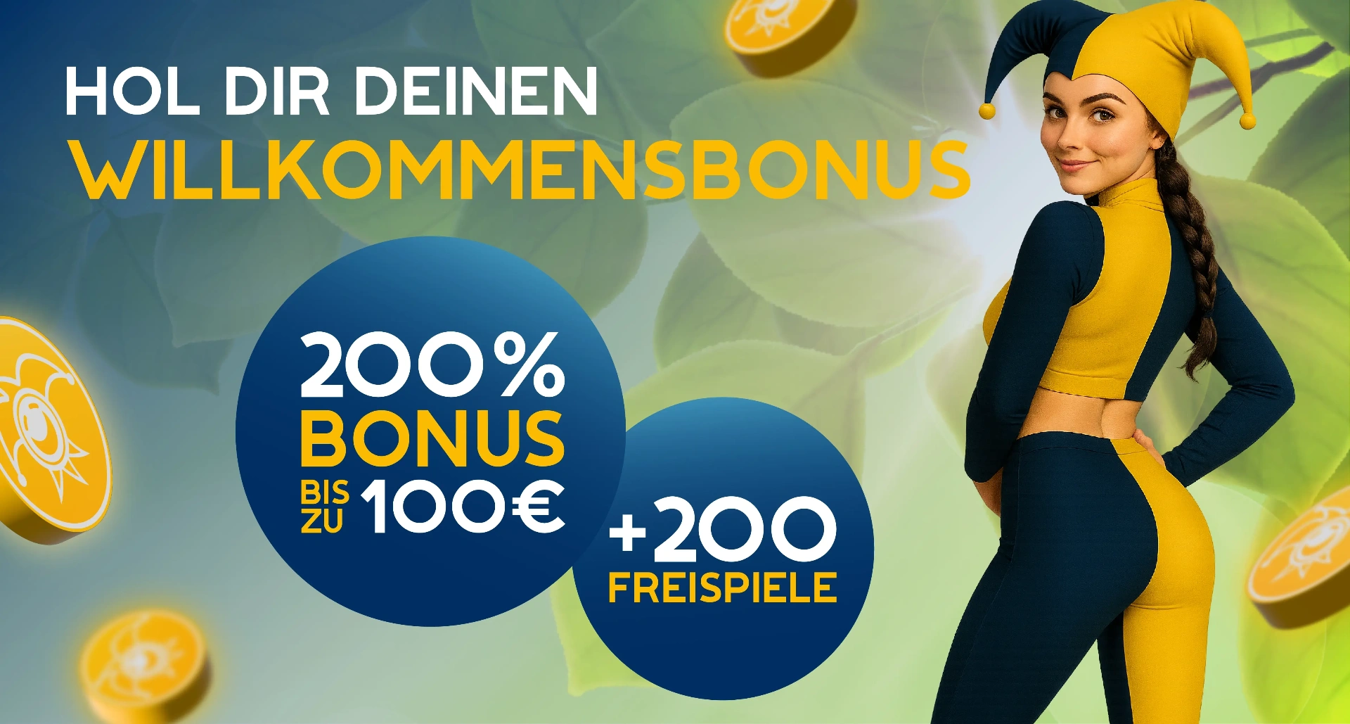 Jokerstar Willkommensbonus 200% bis 1000 Euro plus 200 Freispiele